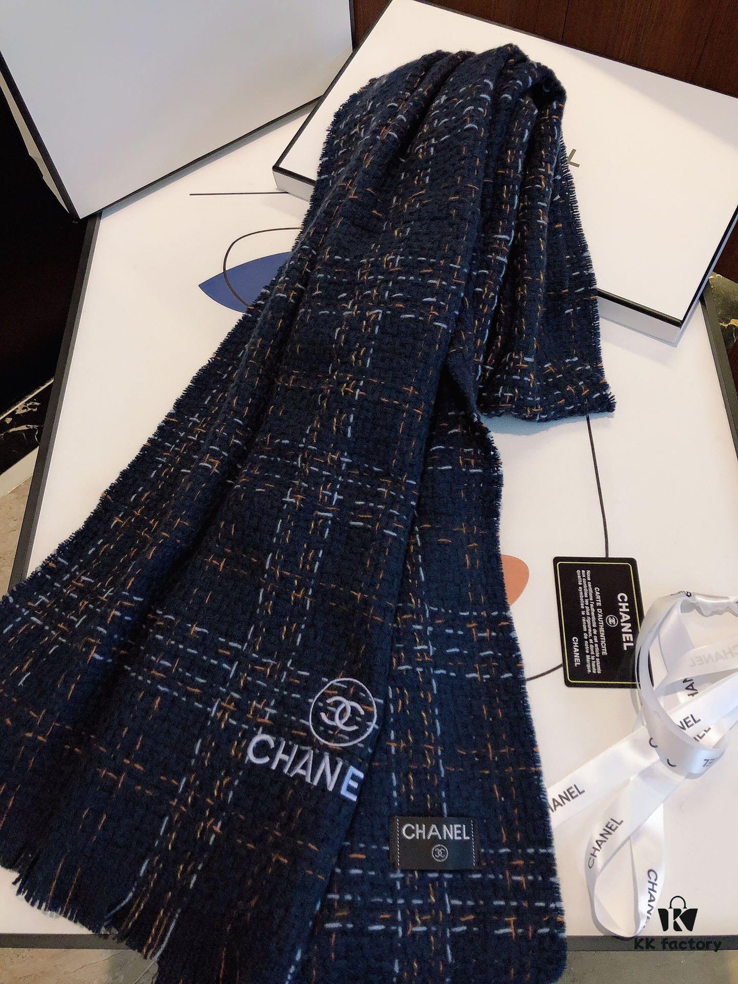 CHANEL Wool Scarf - Pure Color Luxury Design, Extremely Soft and Lightweight with Airy Volume