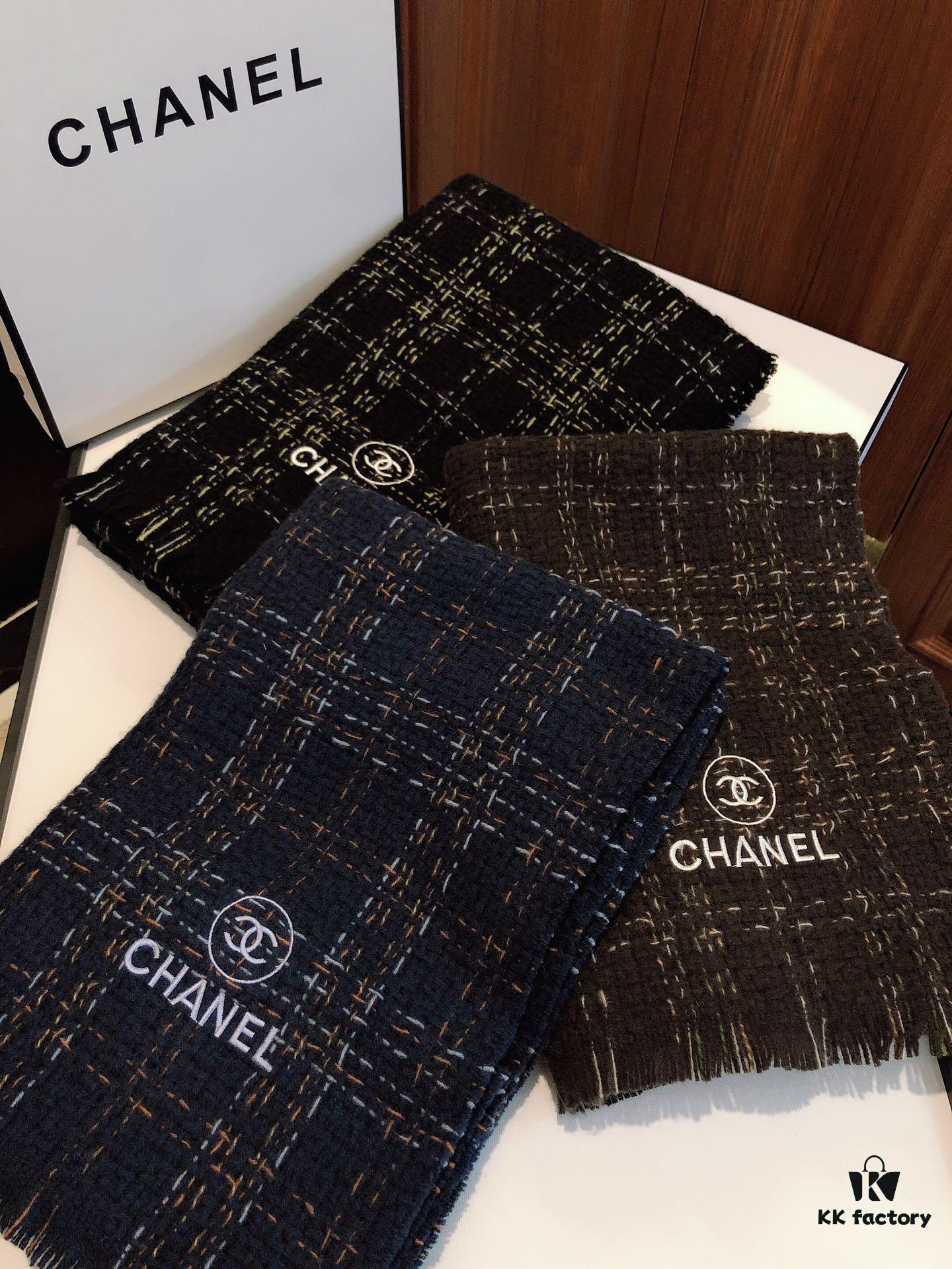 CHANEL Wool Scarf - Pure Color Luxury Design, Extremely Soft and Lightweight with Airy Volume