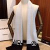 CHANEL (Chanel) Synchronized with Boutique, High-End Cashmere Knit Scarf! Classic Men's Design, Elegant and Versatile
