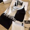 CHANEL (Chanel) Synchronized with Boutique, High-End Cashmere Knit Scarf! Classic Men's Design, Elegant and Versatile