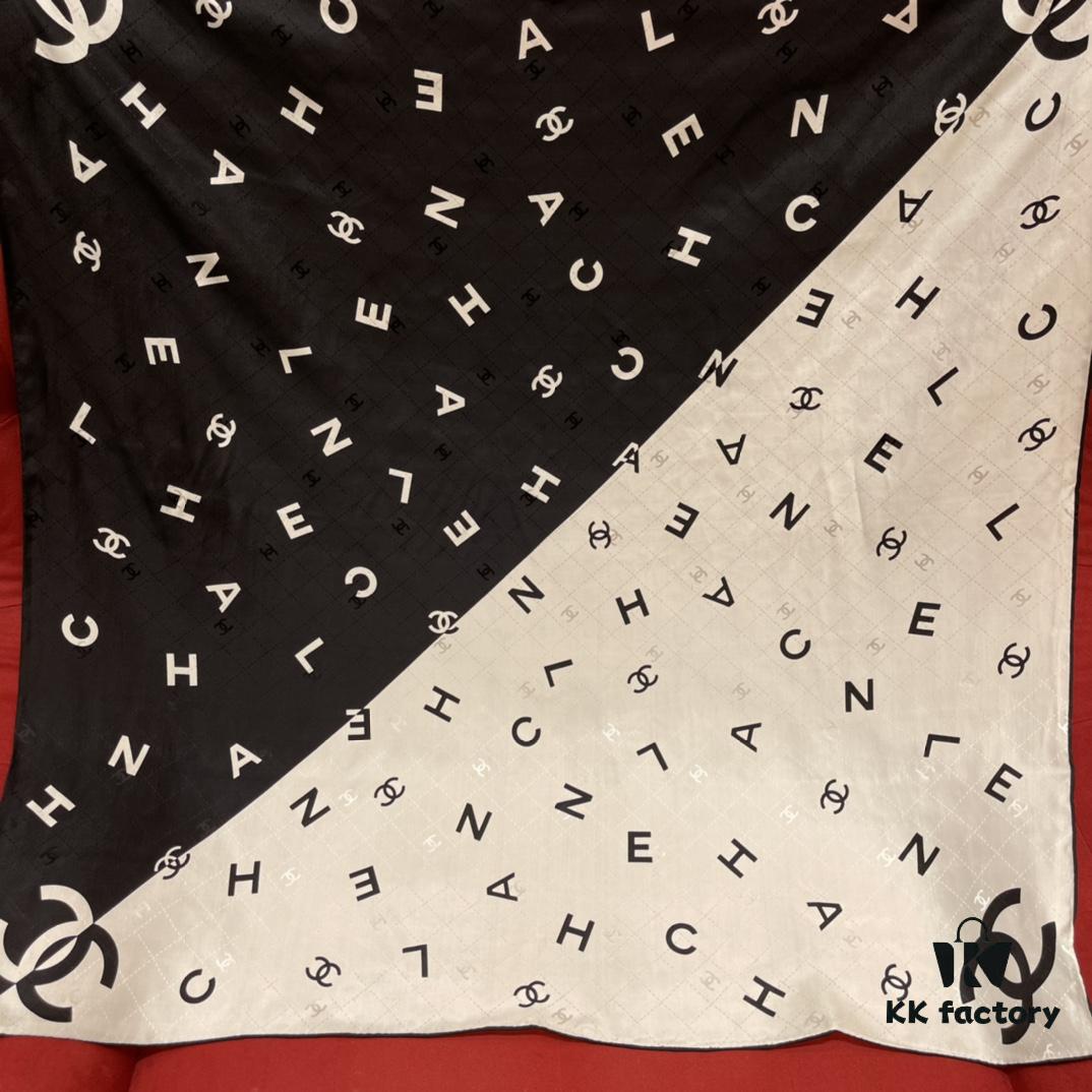 CHANEL Silk Scarf – Highly Anticipated, Absolutely Stunning, Beautiful in Any Style, 100% Genuine Silk, 90*90cm