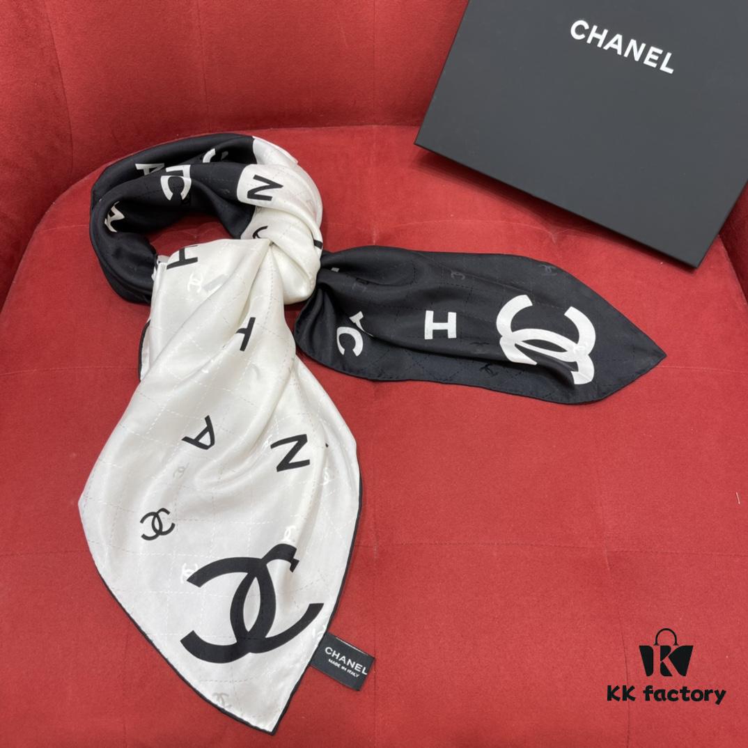 CHANEL Silk Scarf – Highly Anticipated, Absolutely Stunning, Beautiful in Any Style, 100% Genuine Silk, 90*90cm
