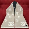 CHANEL Monogram No.5 Scarf, Double-Sided Two-Tone Jacquard Scarf, 49% Cashmere, 40% Wool, 11% Silk Fabric, Soft and Cozy, 30*180CM