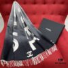 CHANEL Gradient Shawl Great Value – Dual Purpose Shawl Scarf, Elegant and Soft, 53% Cashmere 47% Wool, 70*200CM