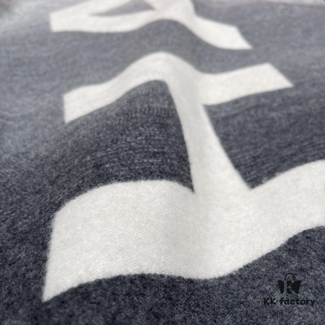 CHANEL Gradient Shawl Great Value – Dual Purpose Shawl Scarf, Elegant and Soft, 53% Cashmere 47% Wool, 70*200CM