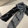 Wool Fabric: 30*205, Balenciaga Classic Letter Series Inspired Minimalist Logo Scarf