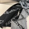 Wool Fabric: 30*205, Balenciaga Classic Letter Series Inspired Minimalist Logo Scarf