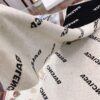 Authentic Balenciaga OEM Cashmere Knit Scarf, Black and White Reversible Double-Sided Jacquard Design, 185*38 cm