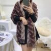 New Arrival 👏 Balenciaga Boutique New Double-Sided Cashmere Long Scarf, Stunning 💖 Premium Rabbit Fur Classic Logo Symmetrical Design, Unique Print Elements, Exquisitely Beautiful, Flattering Skin Tone, Versatile Style