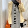Balenciaga Classic Letter Double-Sided Cashmere Scarf