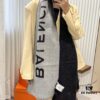 Balenciaga Classic Letter Double-Sided Cashmere Scarf