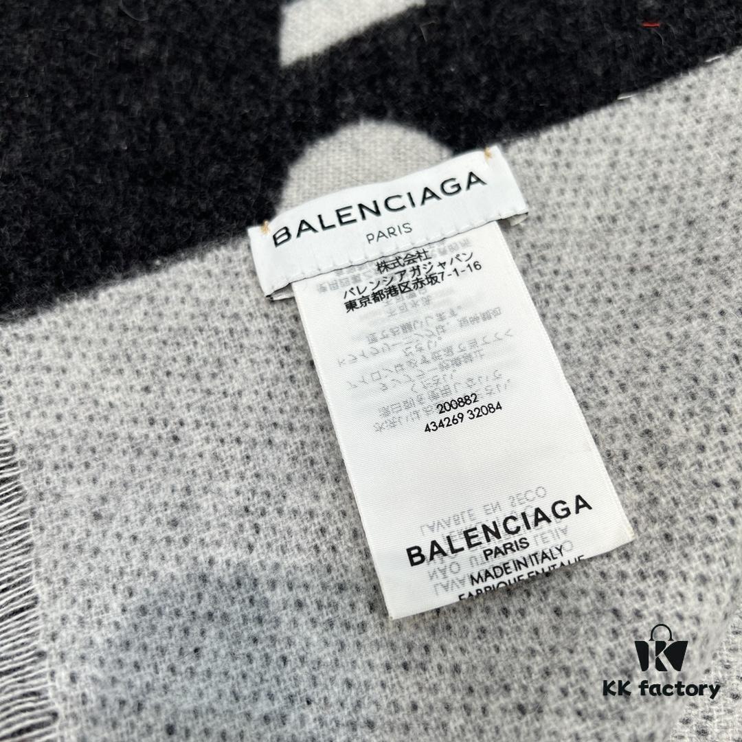 Balenciaga Classic Letter Double-Sided Cashmere Scarf