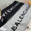 Balenciaga Classic Letter Double-Sided Cashmere Scarf
