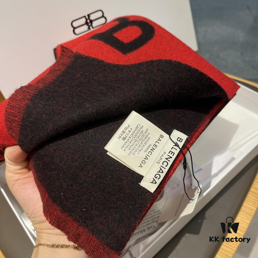 Balenciaga Classic Letter Double-Sided Cashmere Scarf