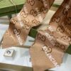 Luxury Grade Premium G Maison GG [Logo Collaboration Ribbon], Authentic 16 Momme Silk Twill Scarf