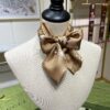 Luxury Grade Premium G Maison GG [Logo Collaboration Ribbon], Authentic 16 Momme Silk Twill Scarf