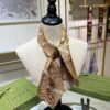 Luxury Grade Premium G Maison GG [Logo Collaboration Ribbon], Authentic 16 Momme Silk Twill Scarf