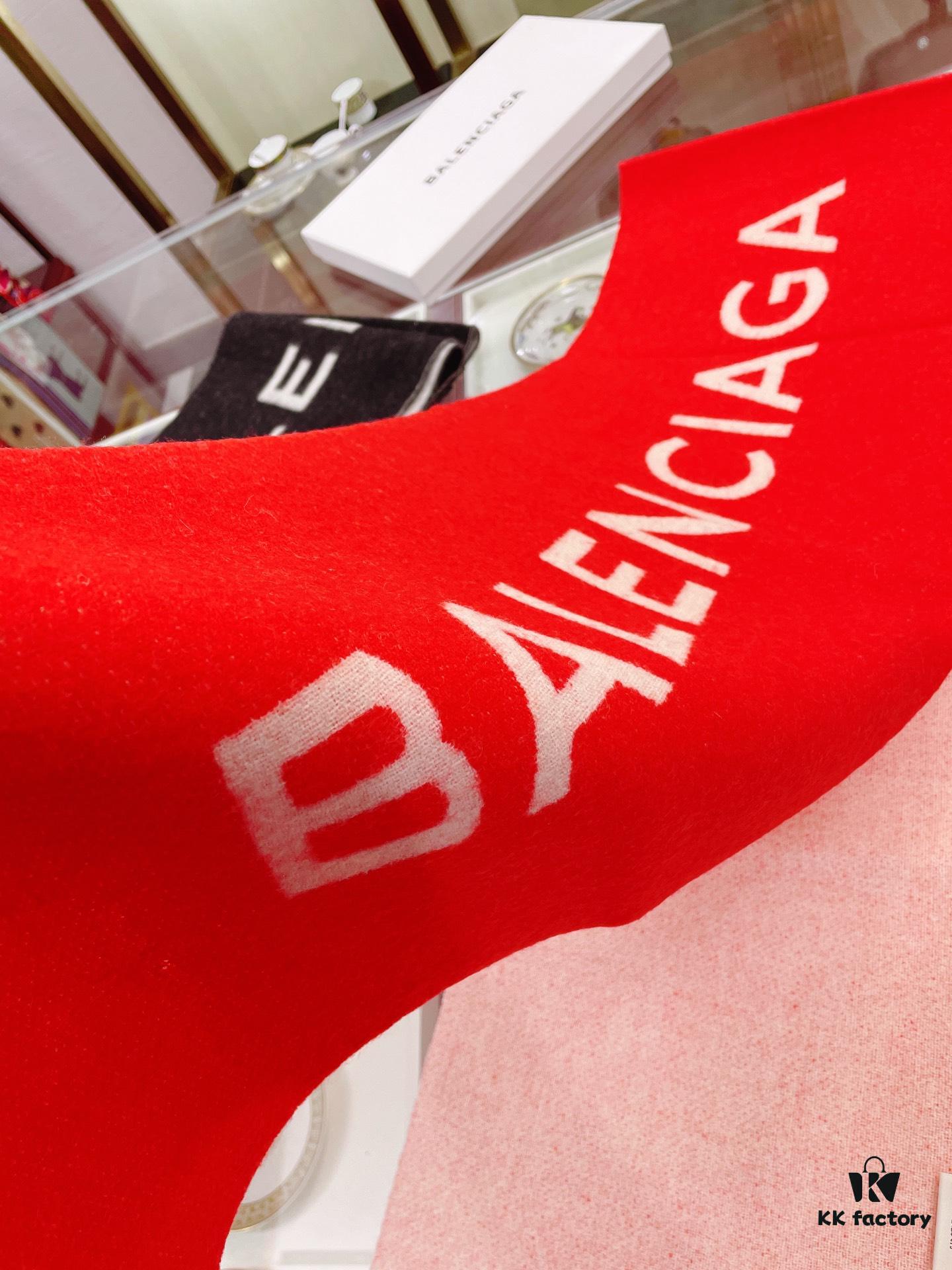 Balenciaga Classic Letter Double-Sided Cashmere Scarf