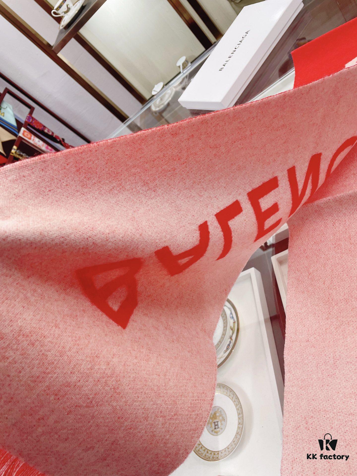 Balenciaga Classic Letter Double-Sided Cashmere Scarf