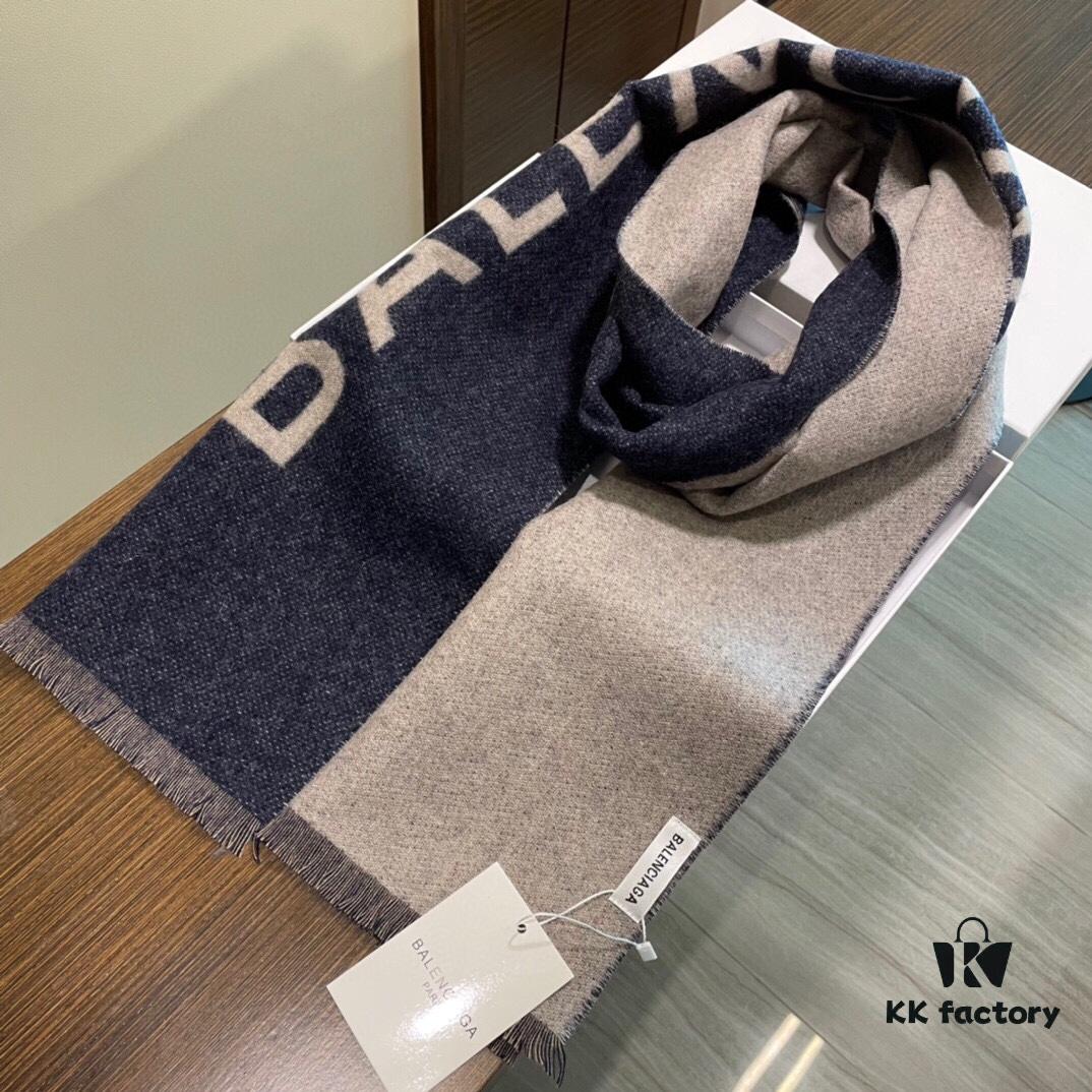 Balenciaga Classic Letter Double-Sided Cashmere Scarf