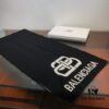 Balenciaga 100% Cashmere Scarf, 2020 Fall/Winter New Arrival, Black and White Color Block, Elegant Logo Jacquard, Soft and Skin-Friendly, Long Scarf 45*180cm, Solid Color (Retail Style)