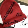 Balenciaga Hat, a Timeless Symbol of Fashion and Youth, Perfect Black and White Combination, Essential for Trendsetters! 100% Cashmere, Elegant Logo Jacquard, Soft and Skin-Friendly Texture