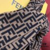 In-Stock Now - Fendi Latest Style FF Collection Small Logo Scarf with Orange Accent 66% Wool 29% Cashmere 190cm*35cm