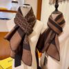 Fendi High-End New Arrival, Double-Sided Design Luxury Wool Silk Scarf