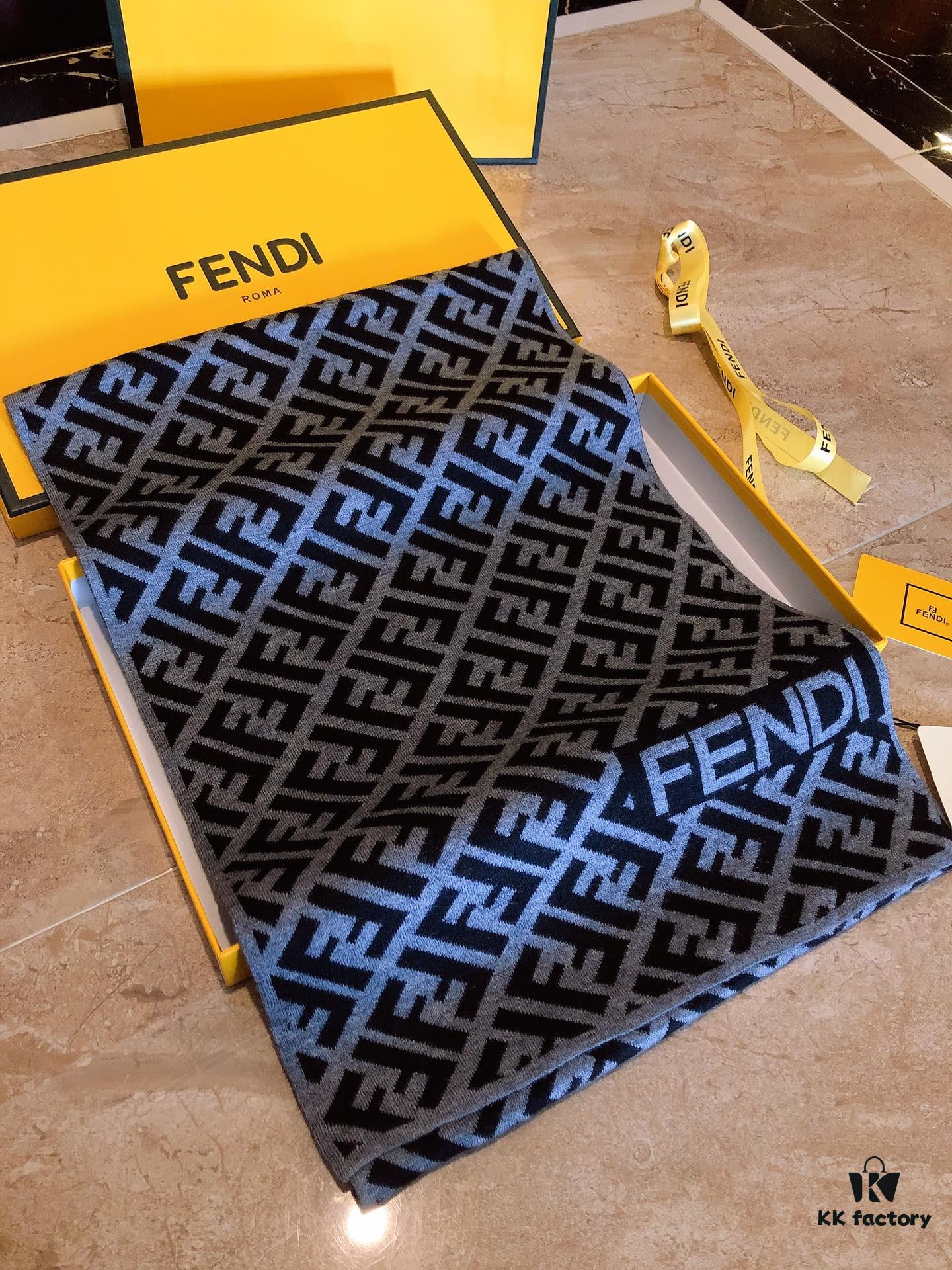FENDI (Fendi) High-End Cashmere Knit Scarf, Synchronized with Boutique