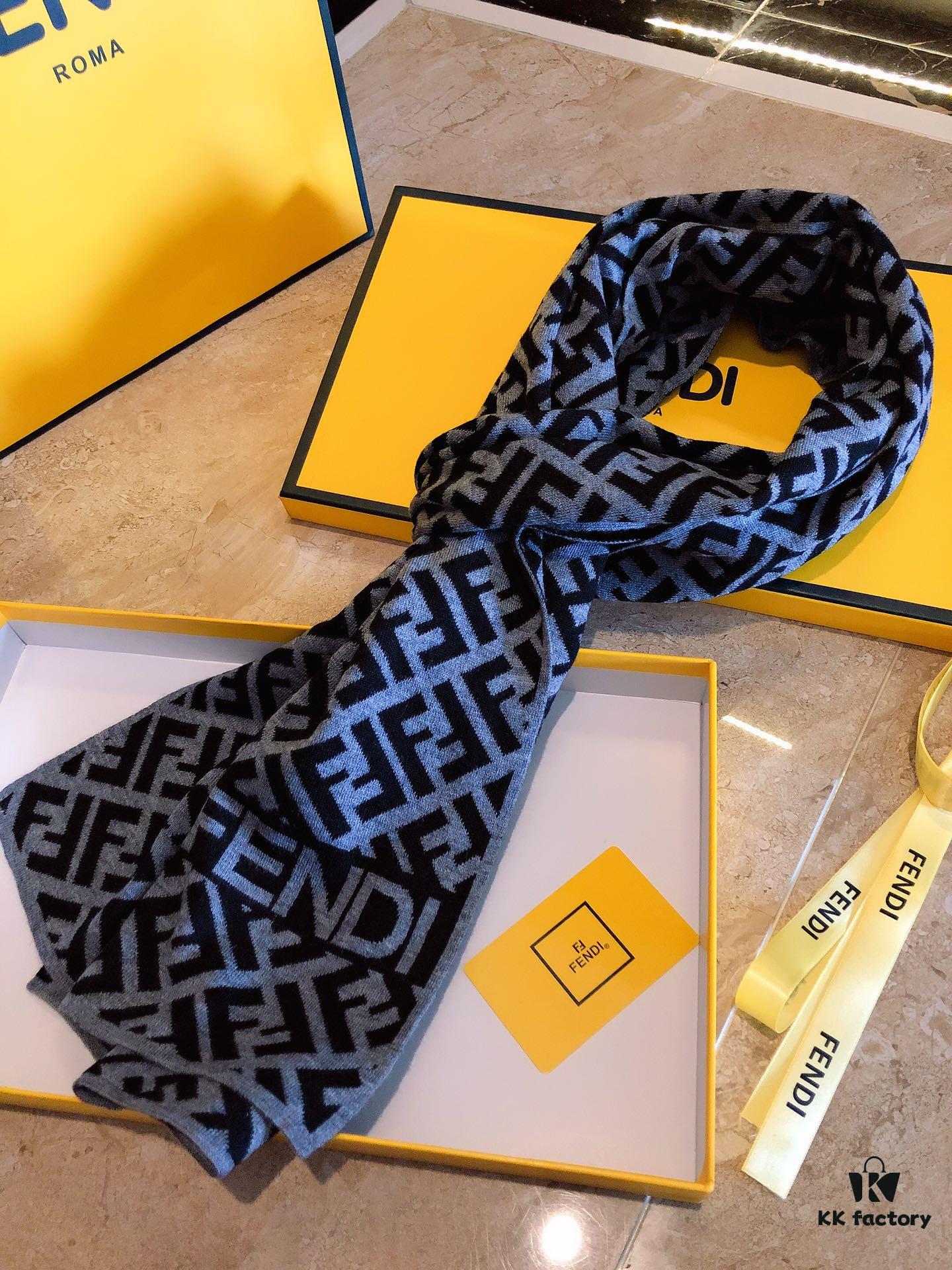 FENDI (Fendi) High-End Cashmere Knit Scarf, Synchronized with Boutique