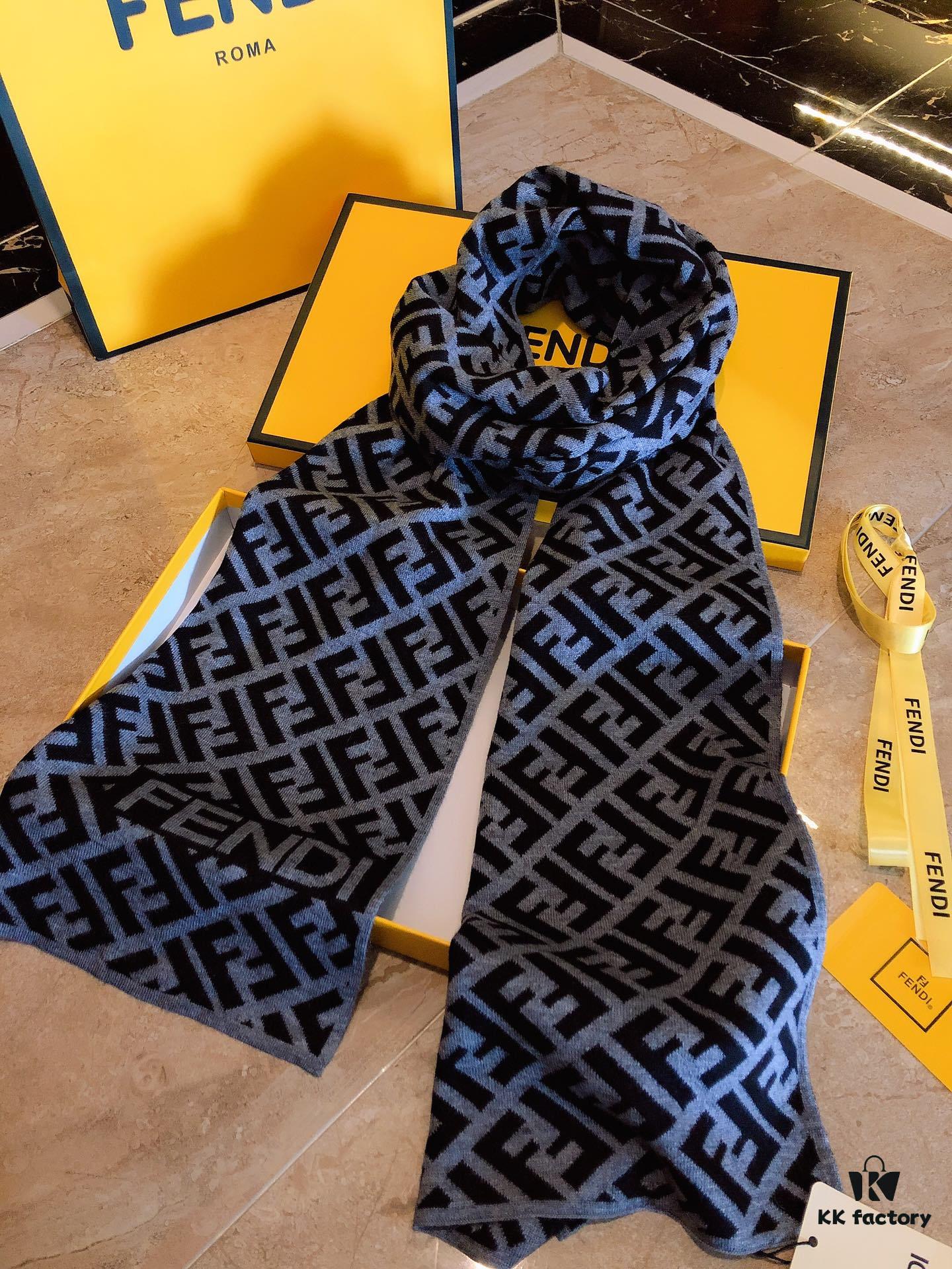 FENDI (Fendi) High-End Cashmere Knit Scarf, Synchronized with Boutique