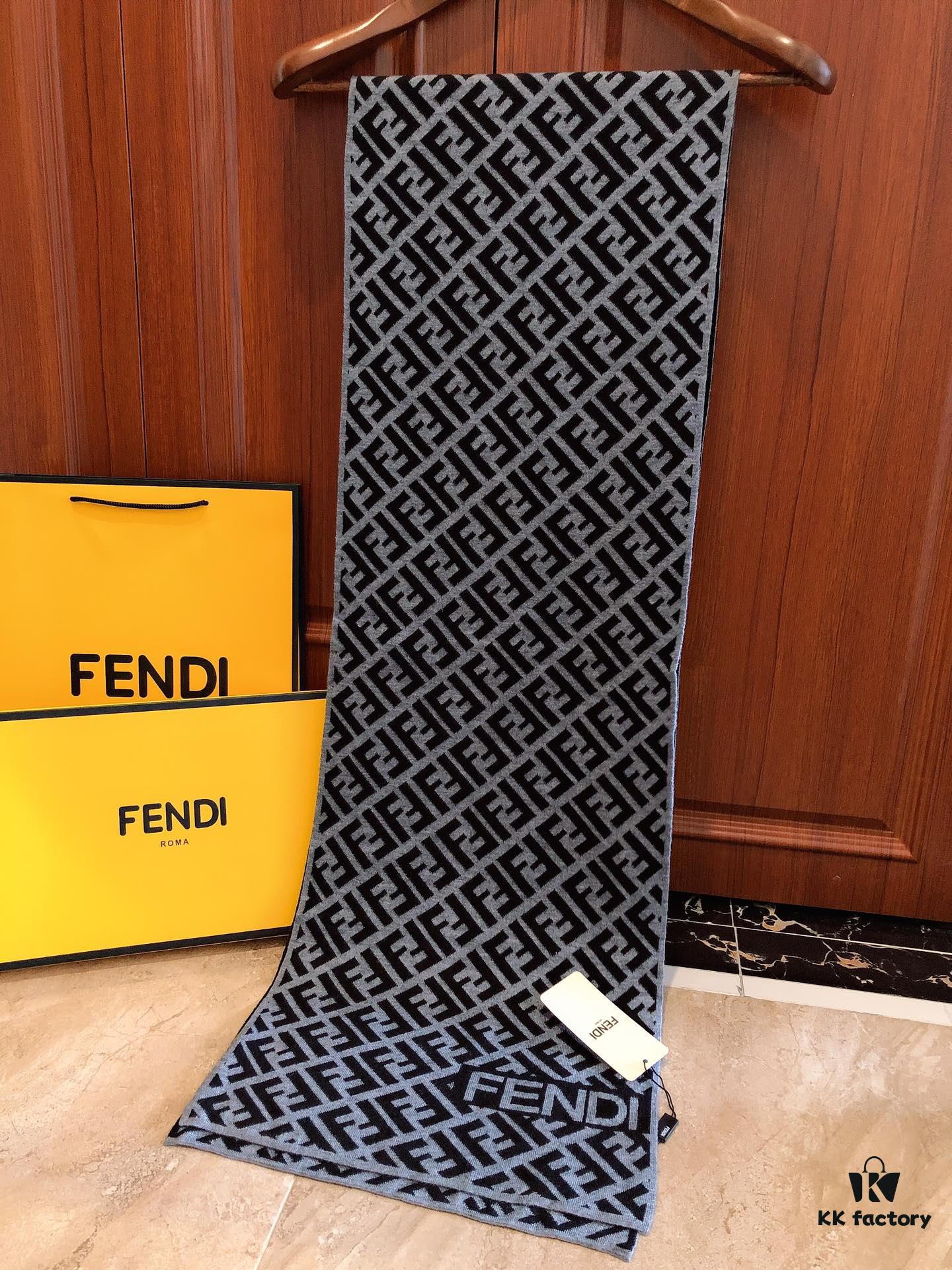 FENDI (Fendi) High-End Cashmere Knit Scarf, Synchronized with Boutique