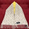 New Color Fendi Large Fringe Logo Double-Sided Cashmere Scarf FF Monogram in Perfect Autumn-Winter Hue