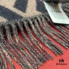 Fendi Large Fringe Logo Double-Sided Cashmere Scarf, FF Monogram in Perfect Autumn-Winter Hue
