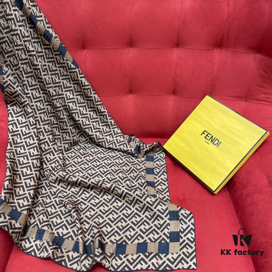 Fendi FF Monogram Washed Twill Silk Jacquard Scarf – Luxuriously Soft and Timelessly Elegant