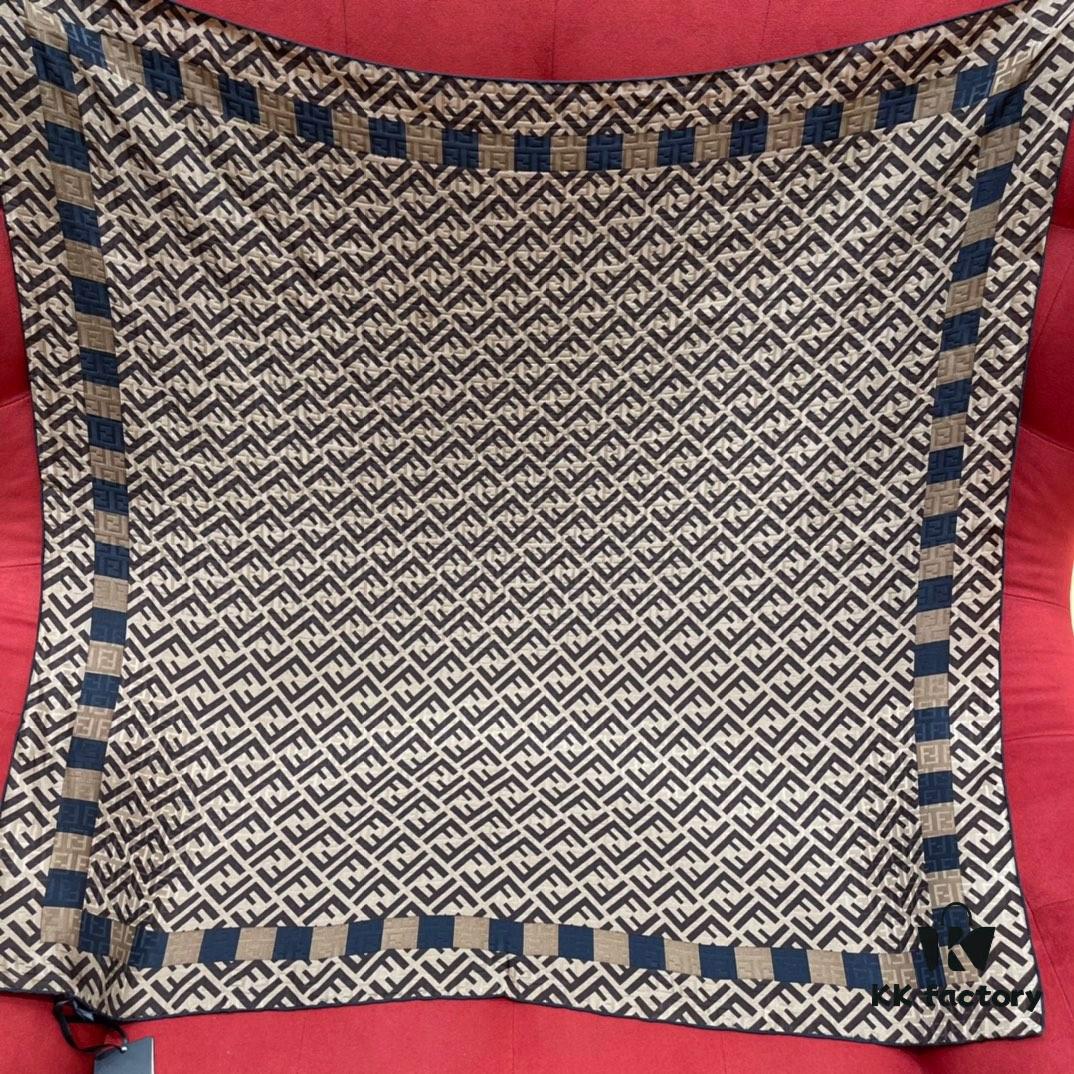 Fendi FF Monogram Washed Twill Silk Jacquard Scarf – Luxuriously Soft and Timelessly Elegant