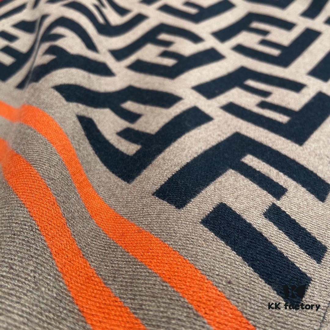 FENDI FF Monogram Classic Scarf with Orange Trim – The Legendary Scarf You Can't Buy Even with Money