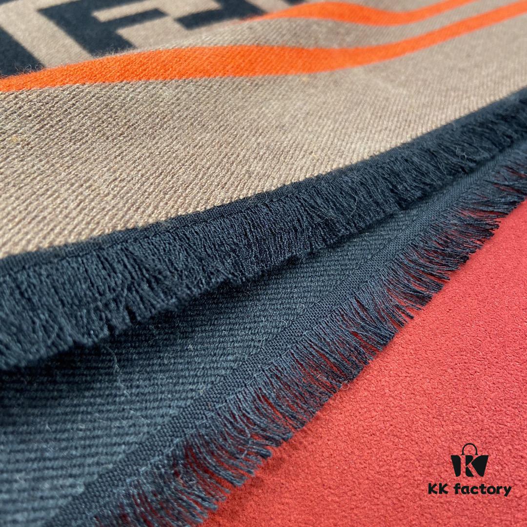 FENDI FF Monogram Classic Scarf with Orange Trim – The Legendary Scarf You Can't Buy Even with Money
