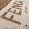 FENDI Autumn Winter New Checkered Double-Sided Fringe Scarf – Unisex Wear, Non-Irritating, Soft and Durable, 75% Wool 25% Cashmere, 30*180cm