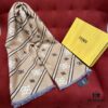 FENDI Double-Sided Novelty Monogram Scarf Shawl - Beige and Navy Blue, 100% Wool, Soft and Warm, 70*180cm