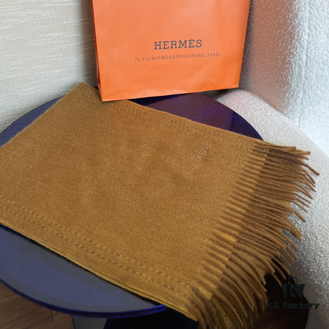 Hermès New Winter Unisex Double-Sided Cashmere Long Scarf