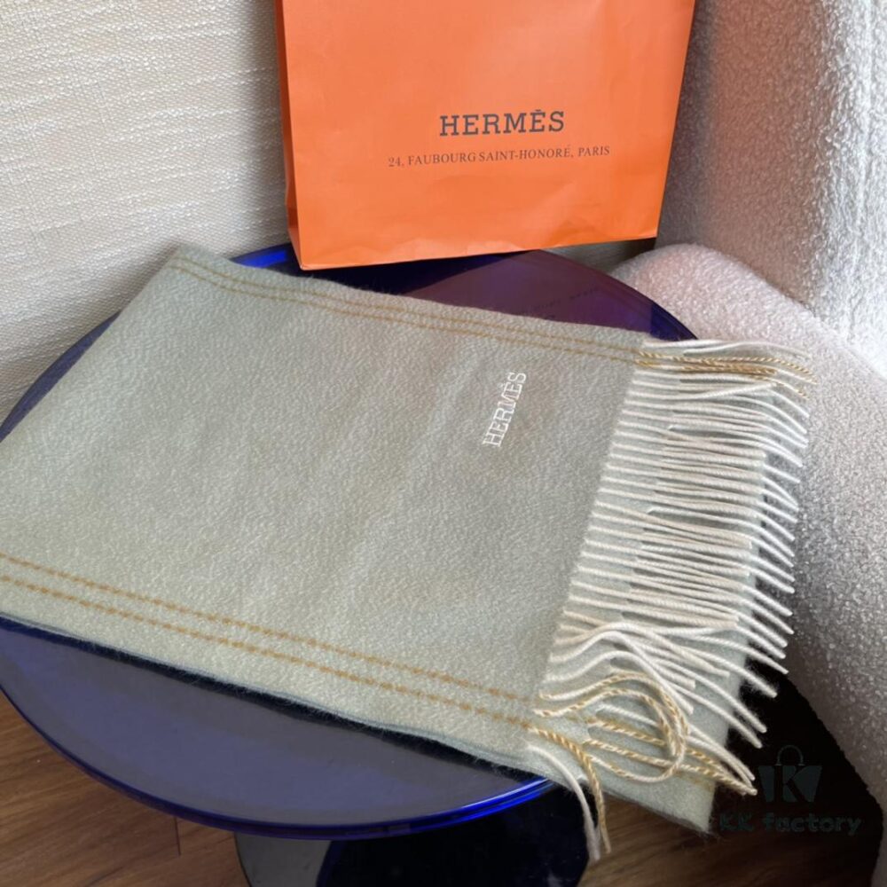 Hermes Winter New Unisex Double-Sided Cashmere Long Scarf