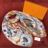 Hermes 100% Silk Cashmere Paisley Floral Scarf, 140x140cm