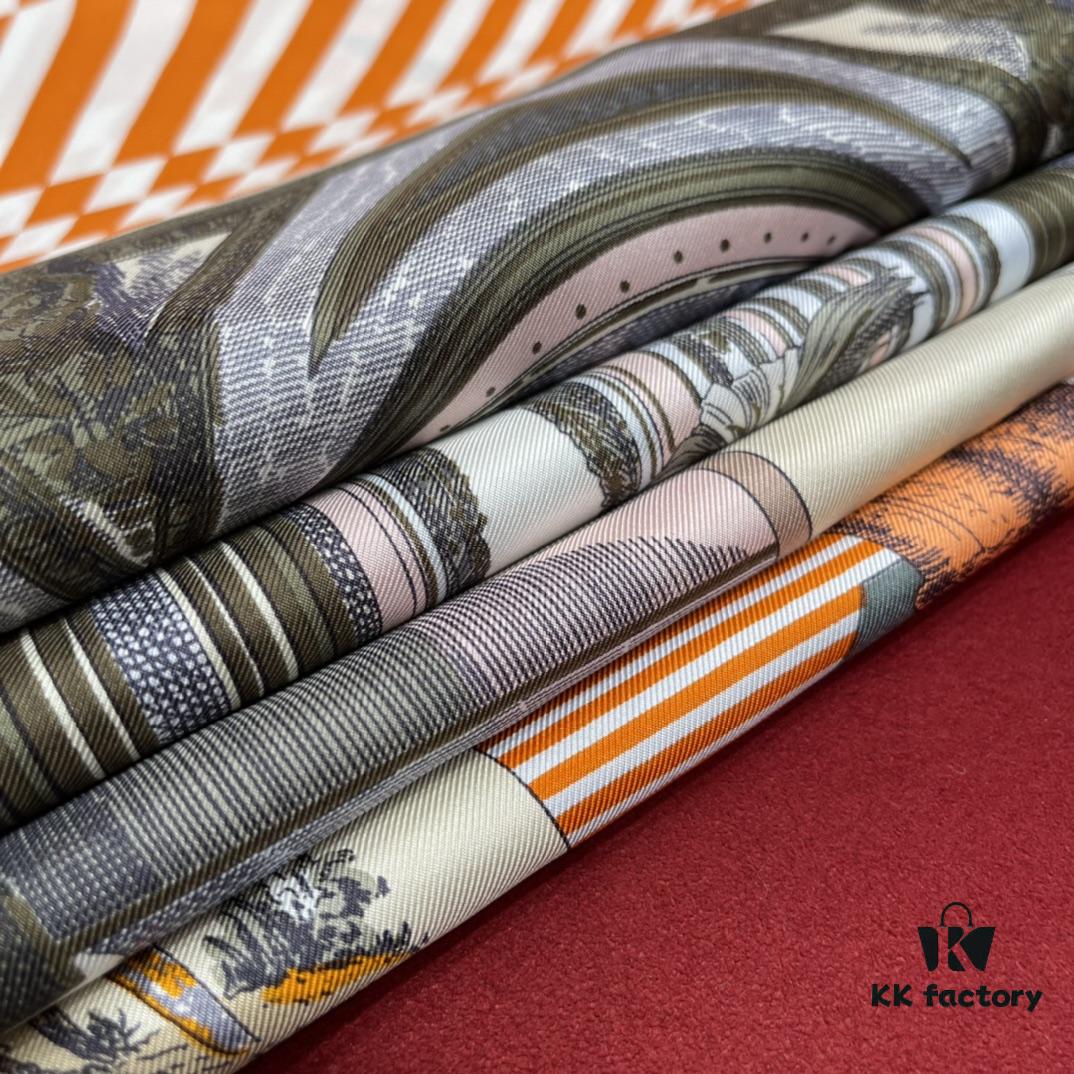 HERMES - New Opera House Design, Creative and Artistic Pattern Combining Wildlife and Geometric Elements with Whimsical Charm, 100% Mulberry Silk, 90*90 CM