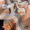 HERMES - New Opera House Design, Creative and Artistic Pattern Combining Wildlife and Geometric Elements with Whimsical Charm, 100% Mulberry Silk, 90*90 CM