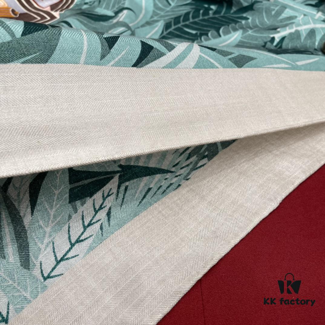 Hermes Shawl with Twelve Leopard Motif, 70% Cashmere and 30% Mulberry Silk, Popular 140x140 Size