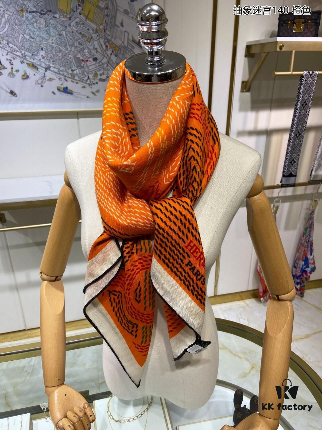 Cashmere New Arrival 👏👏 Everyone Says It's Beautiful‼️ Recommended 💕 Abstract Maze 140 Cashmere Square Scarf, Premium Craftsmanship at an Incredible Value‼️ A Bestseller from Hermès Counters 🎁💟 Stunning Textured Pattern with Exceptional Elegance 👍👍 Exclusively Developed with Advanced Technology, Now Available in a Breathtaking Release 🌟 Specially Treated with Cutting-Edge Techniques 👍‼️ Adored by Stylish Sophisticates, This Piece Excels in Quality, Design, and Price—A True Delight for Luxury Enthusiasts! Unbeatable Value—Absolutely Worth Owning‼️‼️ Size: 140cm x 140cm, 70% Cashmere + 30% Silk