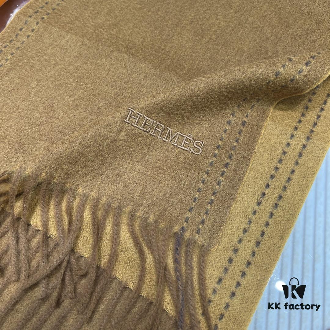 Hermes · Autumn-Winter New Arrival · Two-Tone Threaded Cashmere Scarf