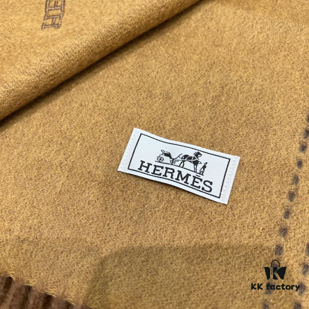 Hermes · Autumn-Winter New Arrival · Two-Tone Threaded Cashmere Scarf