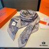 Hermes Rare Garden Sketch Collection Scarf - Exquisite Silk Cashmere Blend, 140x140cm